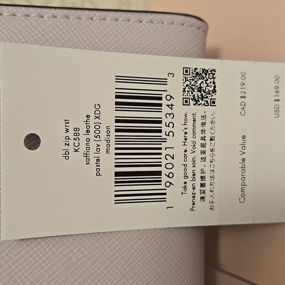 NWT Kate Spade Madison Double Zip Wallet Pastel Lavender - Picture 4 of 11